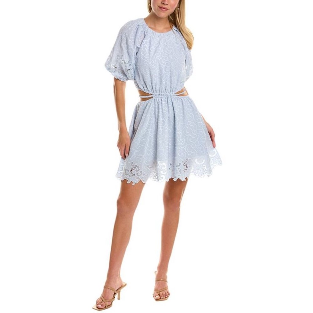 Jonathan Simkhai Anaise Mini Dress In Breeze Size 10